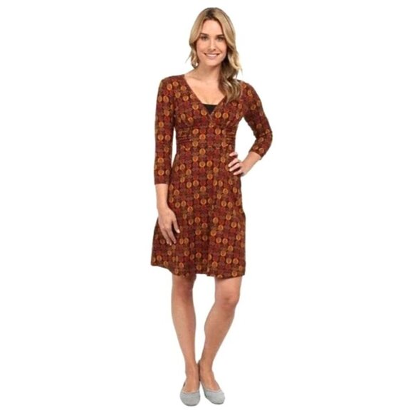 Patagonia Dress Women Medium Orange Bijou‎ Dot Bengal Margot Mini Athleisure - Picture 1 of 10